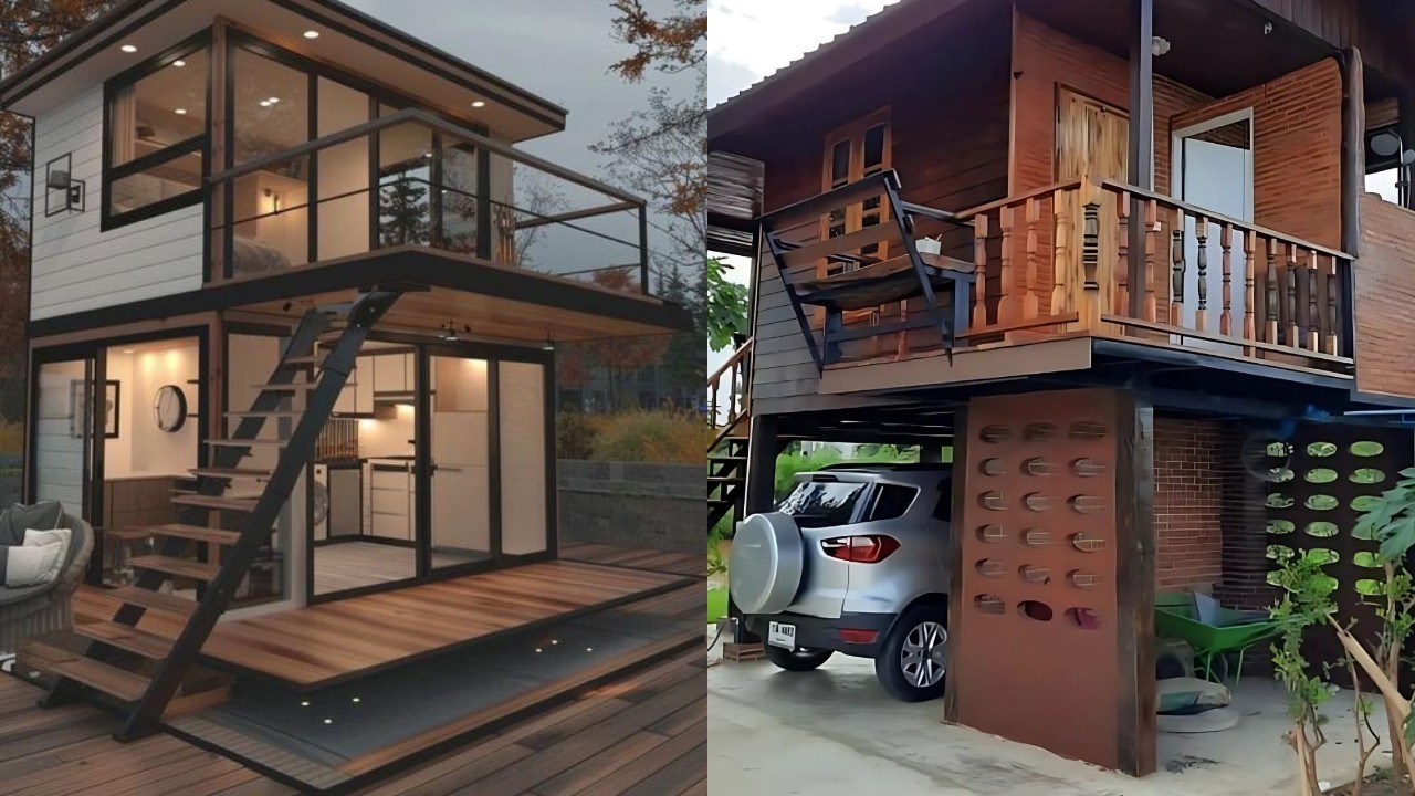 Rumah Kayu 2 Lantai, Hangat dan Elegan untuk Hunian Masa Kini!