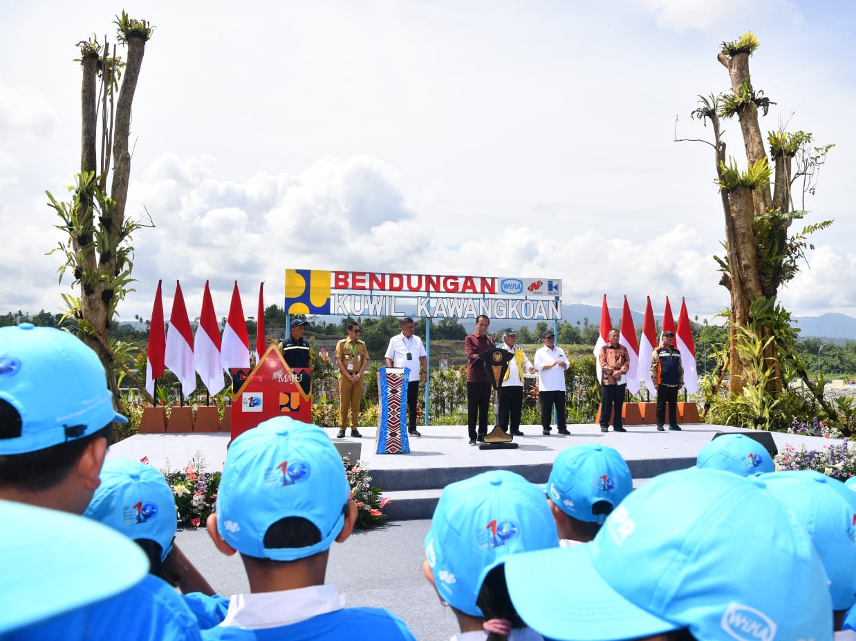 Presiden Jokowi Resmikan Bendungan Kuwil Kawangkoan di Kabupaten Minahasa Utara