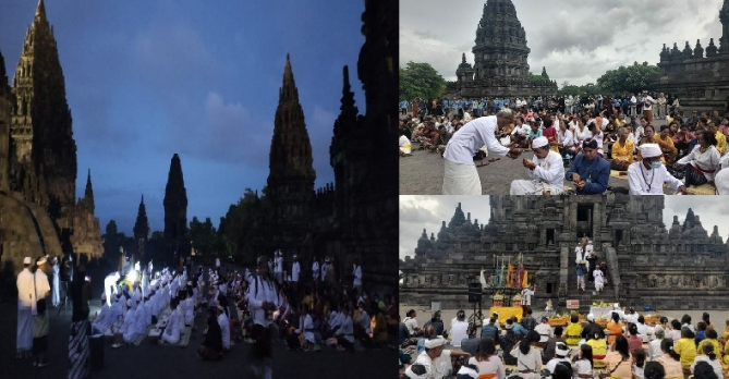 Gelar Persembahyangan Siwaratri di Candi Prambanan Sebanyak 350 Umat Hindu Hadir