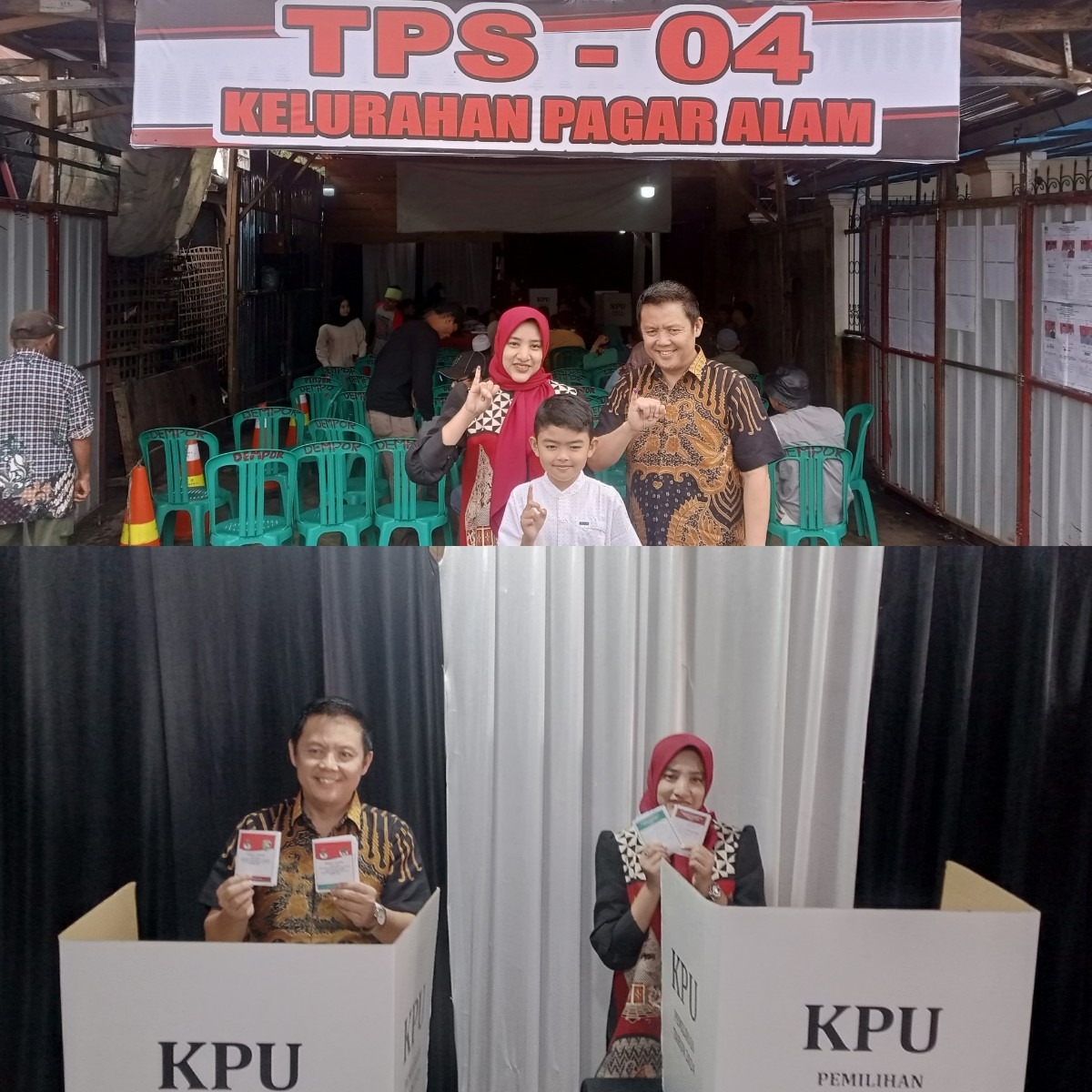 Efsi Komar SE dan Istri Gunakan Hak Pilih di TPS 04 pada Pilkada 2024