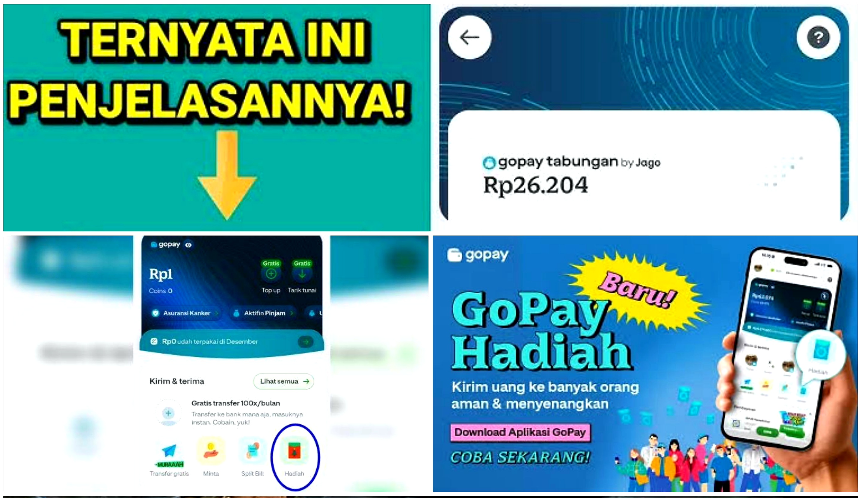 Dapet 500 Ribu! GoPay meluncurkan fitur baru bernama 'GoPay Hadiah' dalam aplikasi GoPay?