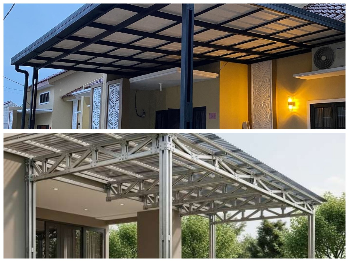 Lebih dari Sekadar Atap, Ragam Kanopi Baja Ringan Ini Bikin Tampilan Rumah Makin Menawan
