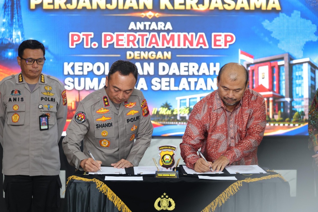 Teken MoU Bersama PT Pertamina EP, Kapolda Sumsel : Cegah Praktik Pengeboran Minyak Ilegal