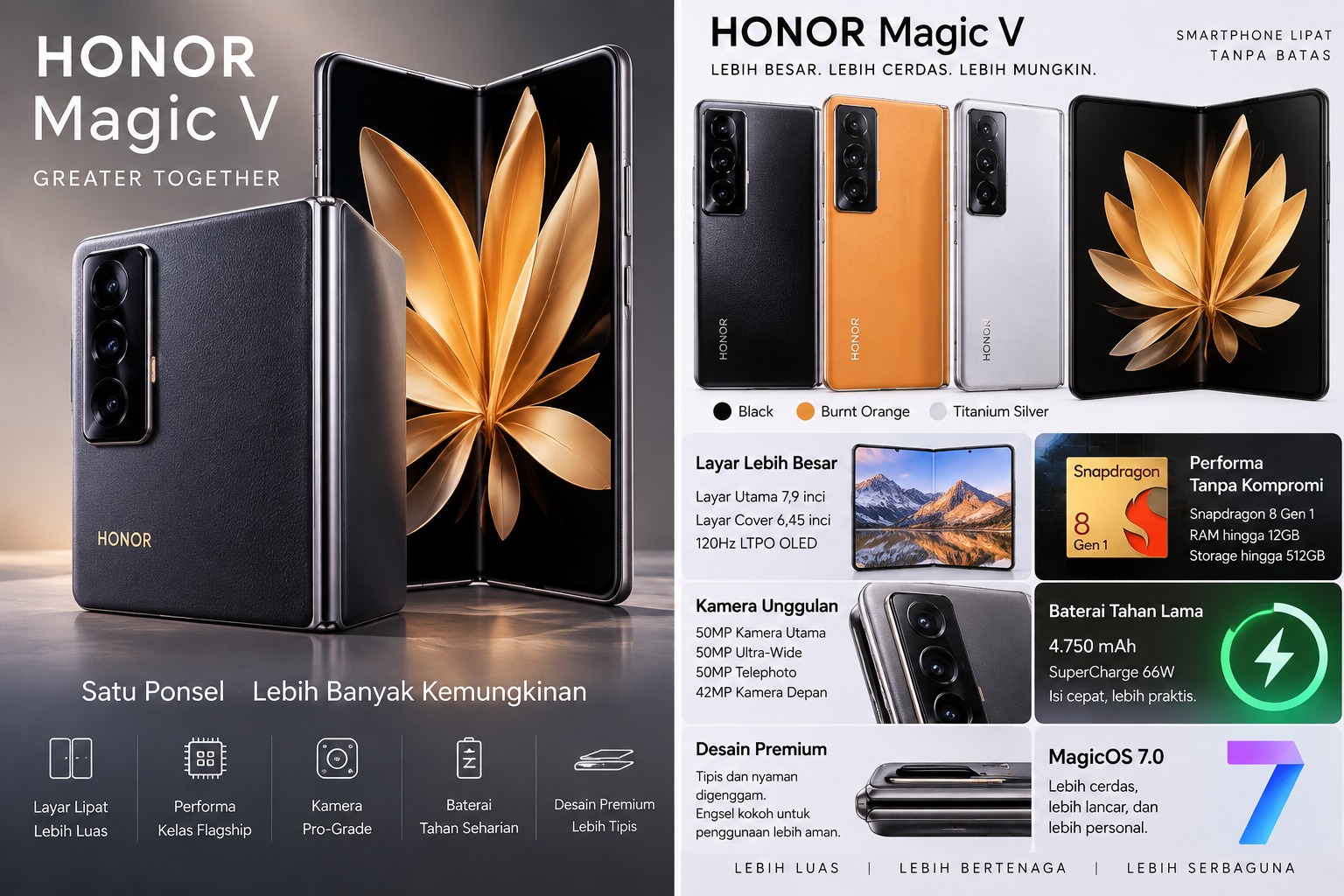 Review HONOR Magic V: HP Lipat Premium dengan Desain Tipis dan Layar Besar!
