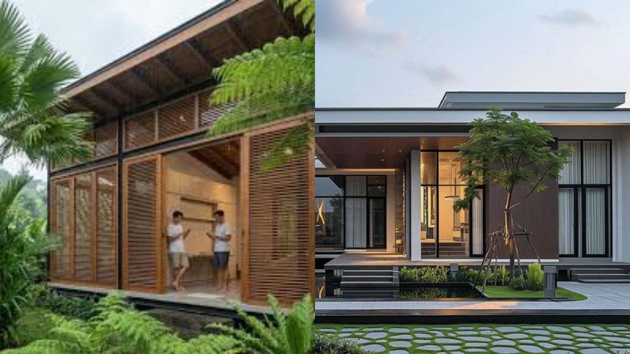 Tren 2026! Desain Rumah Modern Tropis 1 Lantai yang Bikin Adem