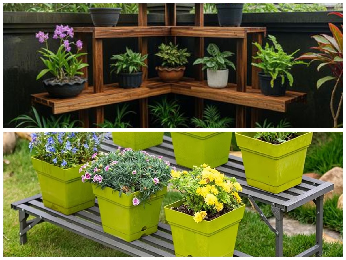 Solusi Pekarangan Rapi: Rak Tanaman Bertingkat yang Tahan Hujan dan Panas