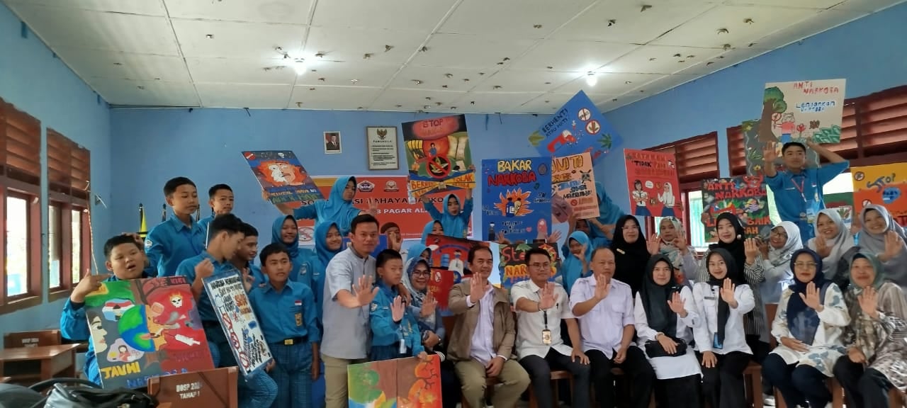 Geruduk ke SMPN 3 Pagar Alam, BNN Edukasi Siswa Jauhi Narkotika Sejak Dini