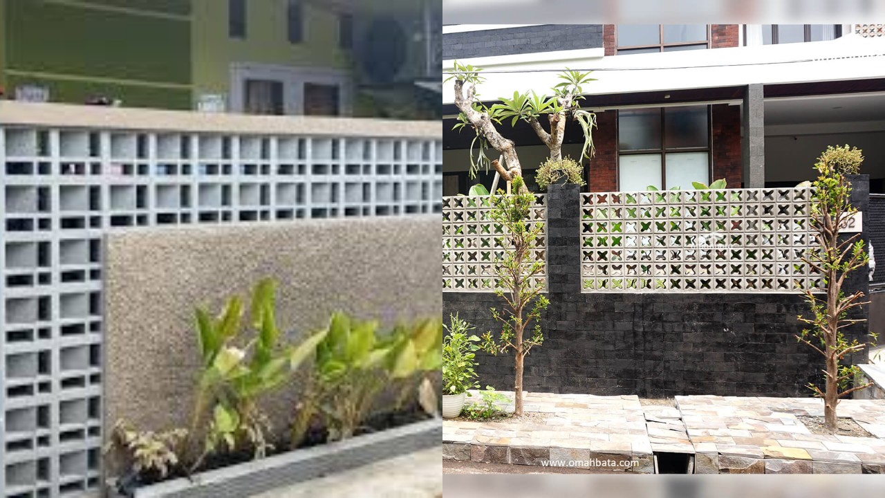 Desain Pagar Tembok Roster yang Aman dan Estetik dengan Sirkulasi Udara Baik!