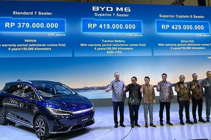 BYD Memperkenalkan MPV Listrik 7 Kursi Pertama di Indonesia, Ini Jenisnya!