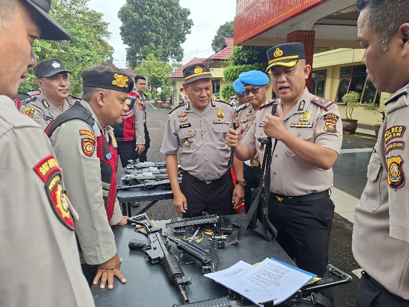 Senpi Dinas Diperiksa, Wakapolres : Kesiapan Pengamanan Idul Fitri 1447 H