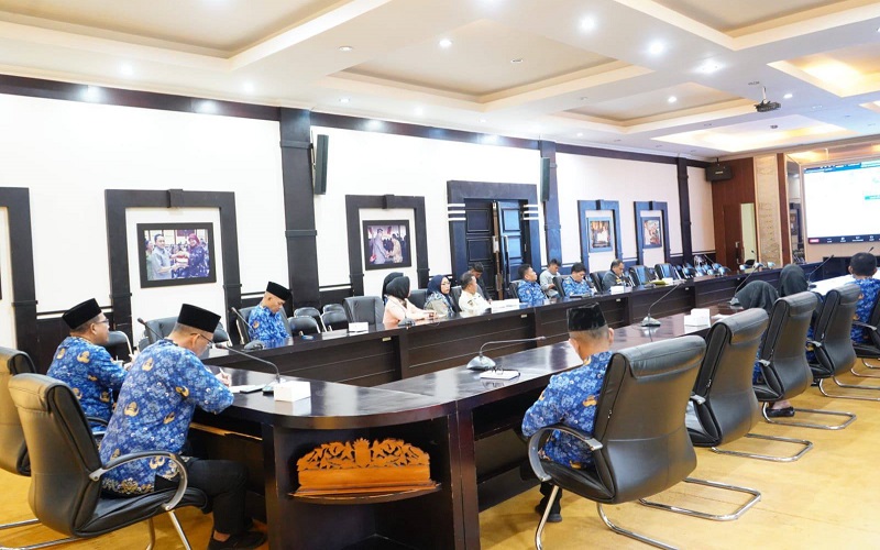 Pemkot Pagar Alam Ikuti Vidcon Evaluasi Penerapan Standar Pelayanan Minimal