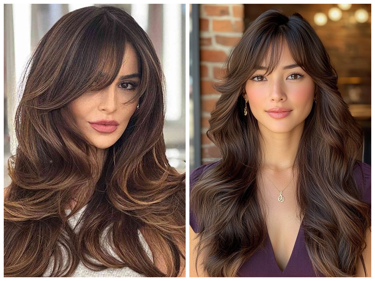 Model Rambut Side Swept Bangs – Poni disisir ke samping, memberi kesan lembut dan manis!
