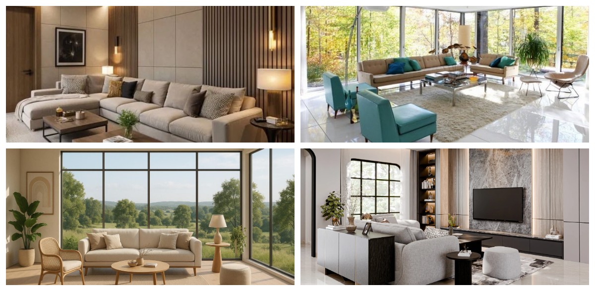 12 Ide Desain Ruang Tamu Bernuansa Modern dengan Dinding Kaca, Terlihat Lebih Lapang dan Stylish