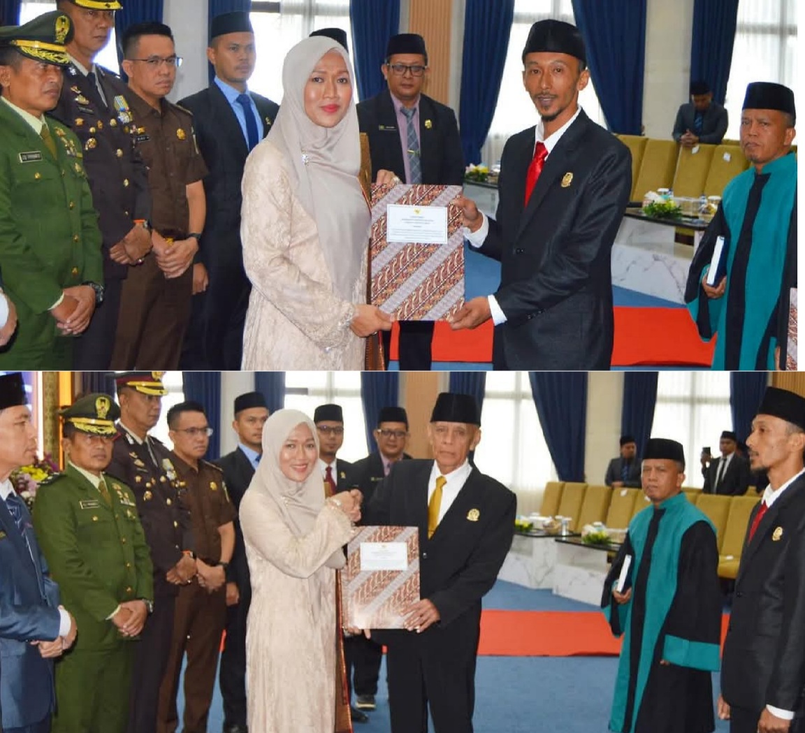 Dua Anggota PAW DPRD Pagar Alam Dilantik, Gapurhan - Agus : Siap Emban Amanah Legislatif