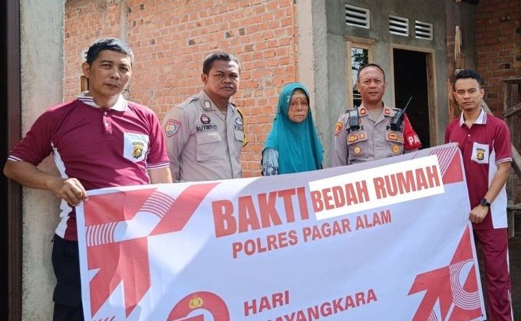Polsek Dempo Utara Dukung Percepatan Bedah Hurmah RTLH