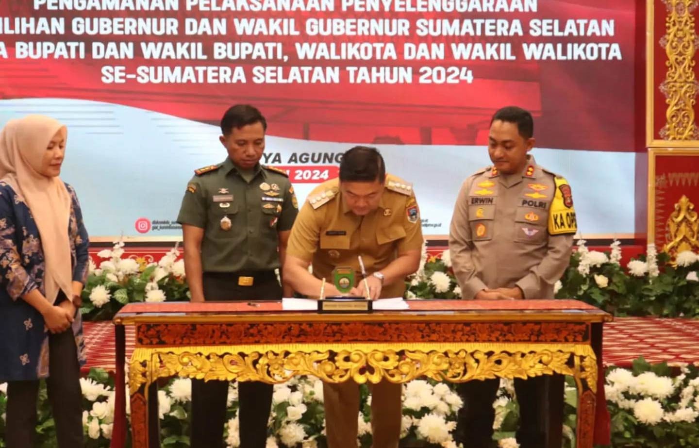 Pj Wali Kota Pagar Alam Memimpin Aksi Bersama untuk Keamanan Pemilu