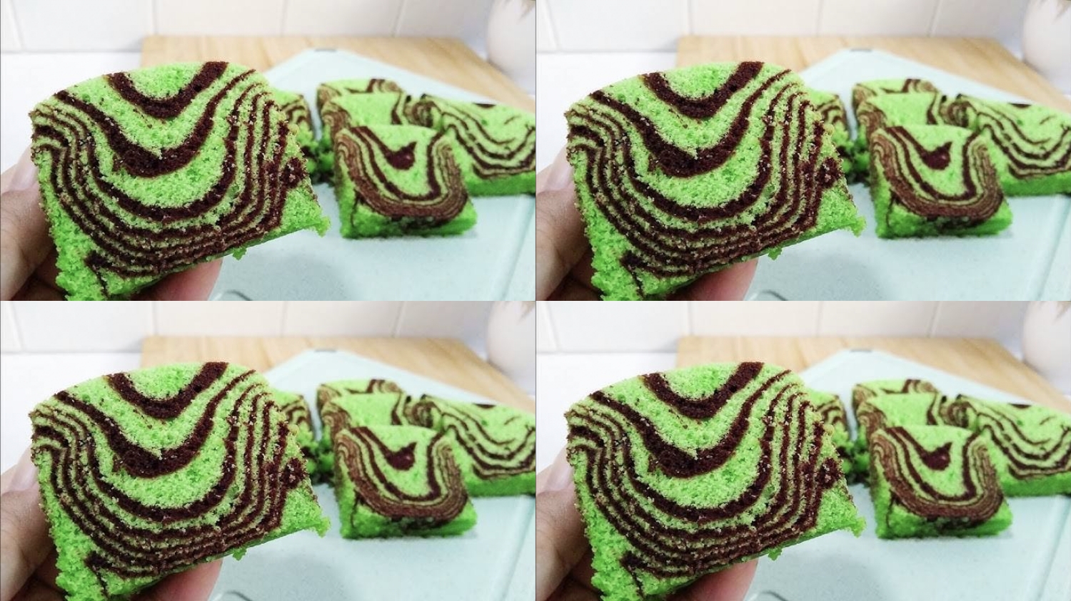 Bolu Zebra Cokelat Pandan, Perpaduan Rasa dan Tampilan yang Memikat