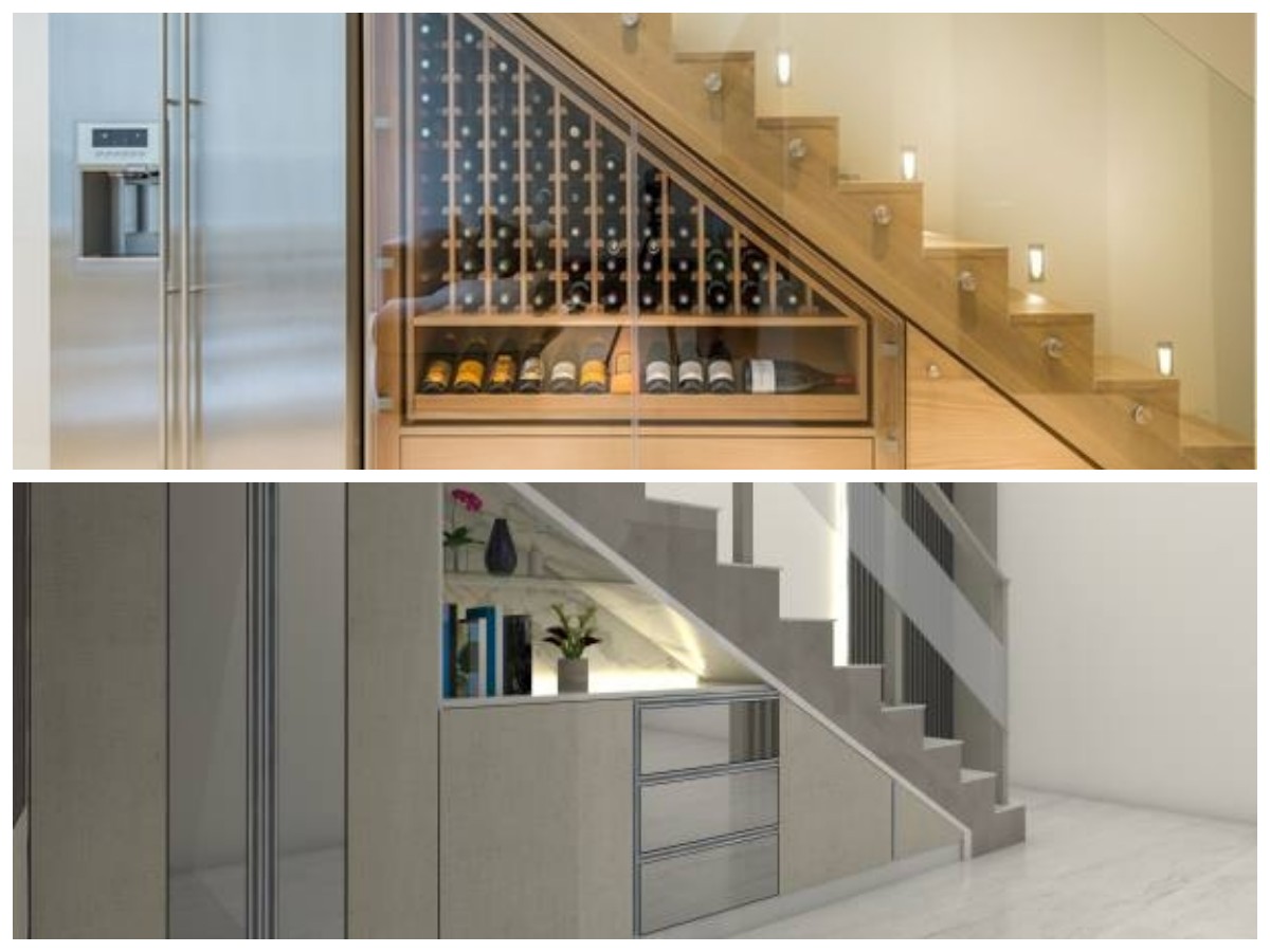 Desain Lemari Kaca Bawah Tangga Terbaru 2026, Hemat Ruang dan Tetap Fungsional