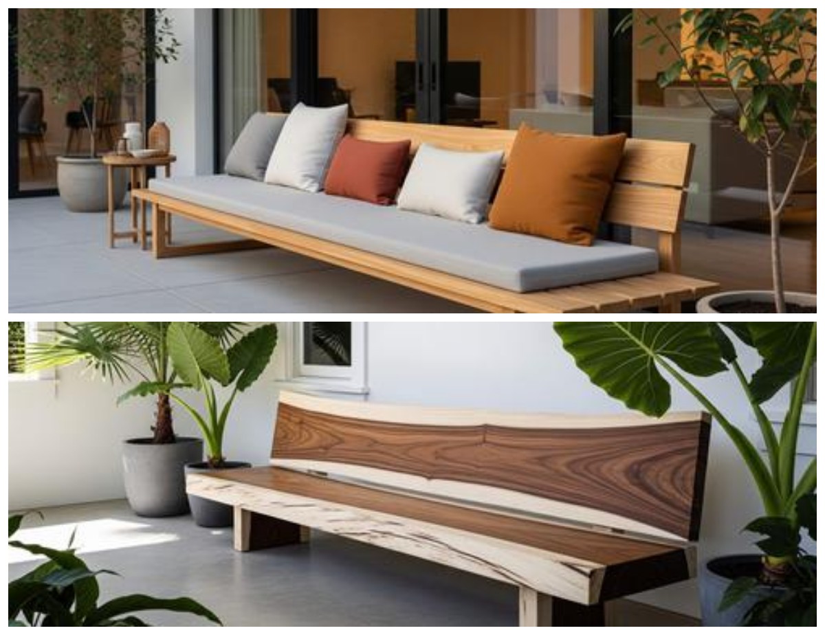 10 Inspirasi Teras Rumah Minimalis dengan Kursi Kayu Panjang yang Estetik dan Instagramable