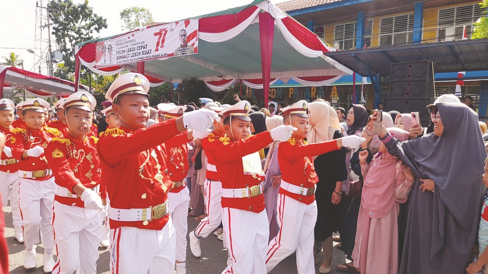 Berikan Motivasi dan Penampilan Sebaik Mungkin, SDN 1 Pagaralam Terjunkan 4 Regu 