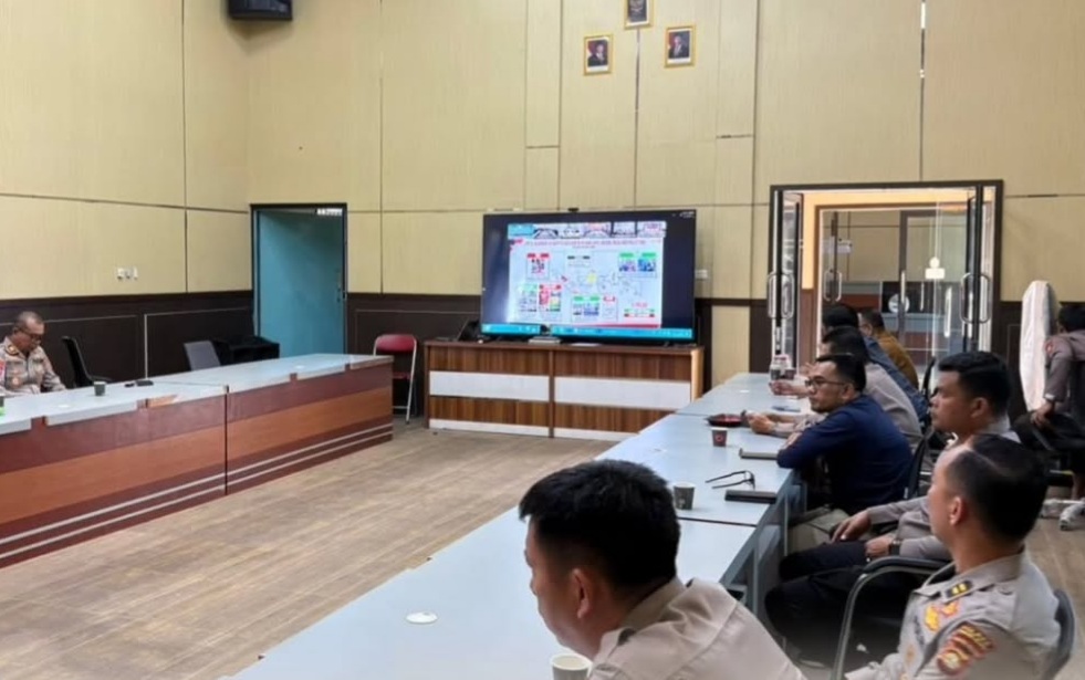 Vidcon Bersama Wakaplolri, AKBP Januar KS Persada : Siap Jaga Kondusifitas Aksi Unras