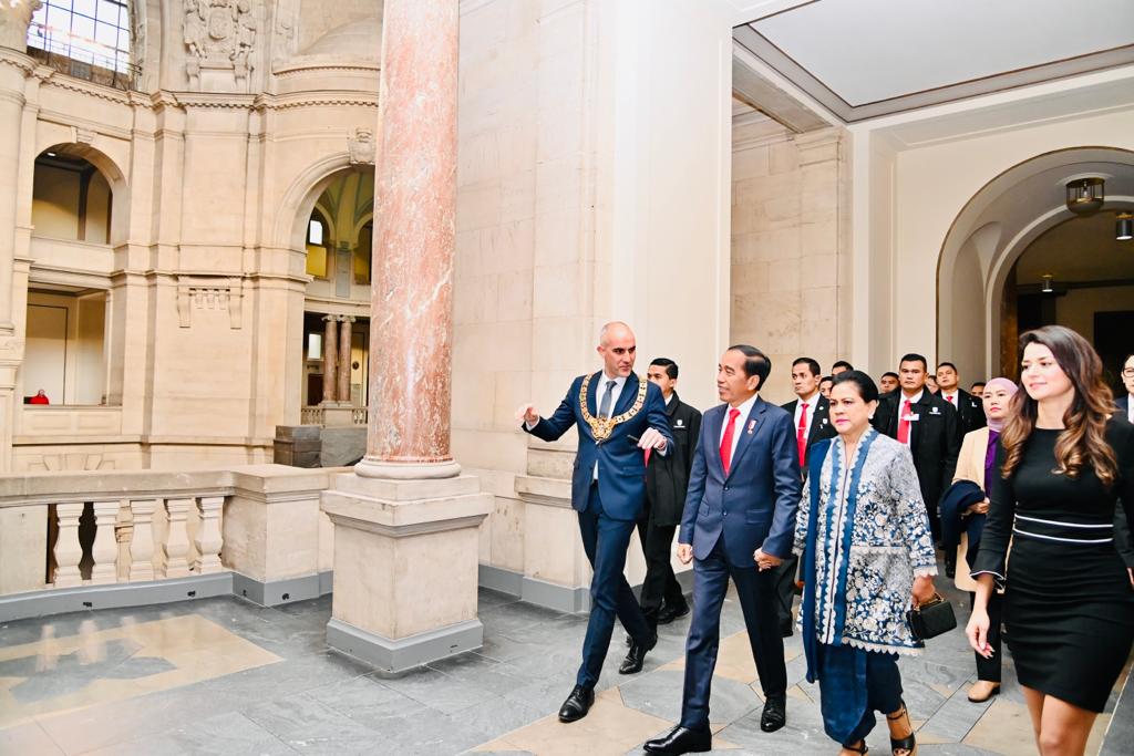 Presiden Joko Widodo Kunjungi Town Hall Hannover