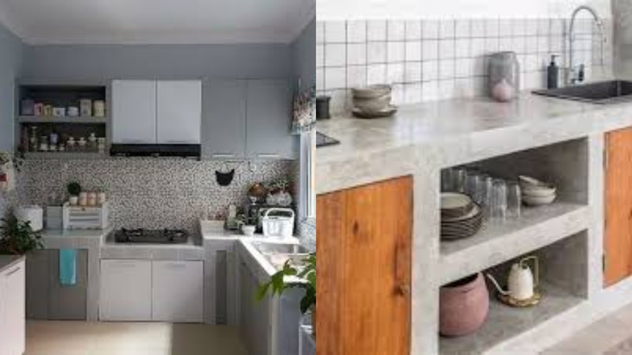 Pilihan Model Meja Dapur Cor Sederhana Berbagai Bentuk untuk Rumah!