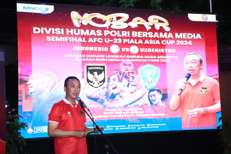 Jalin Sinergitas, Polri Nobar Timnas Indonesia U-23 Vs Uzbekistan