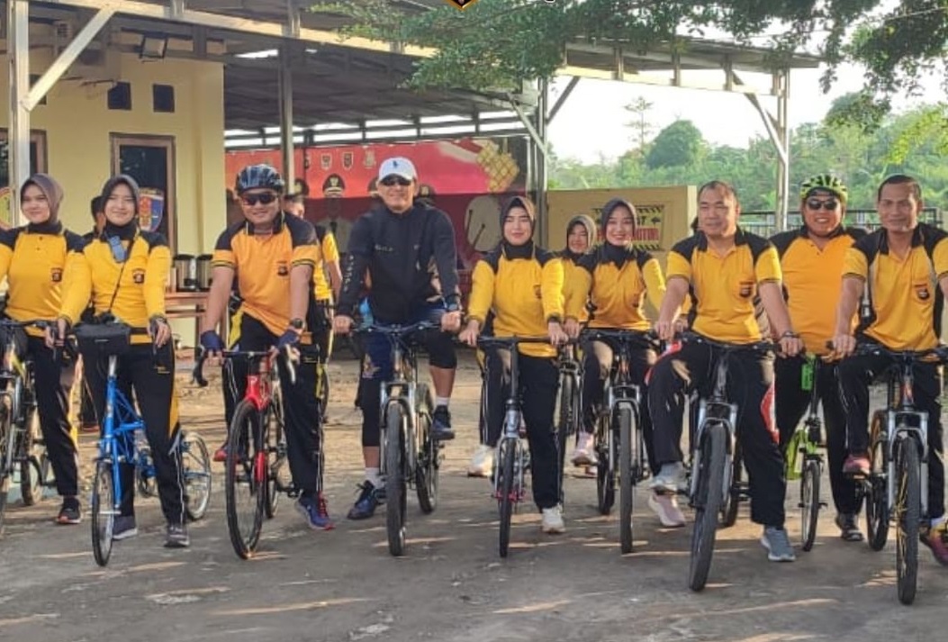 Pastikan Kamtibmas Kondusif, Kapolres Pagaralam Gelar Gowes Sepeda Bersama Jajarannya