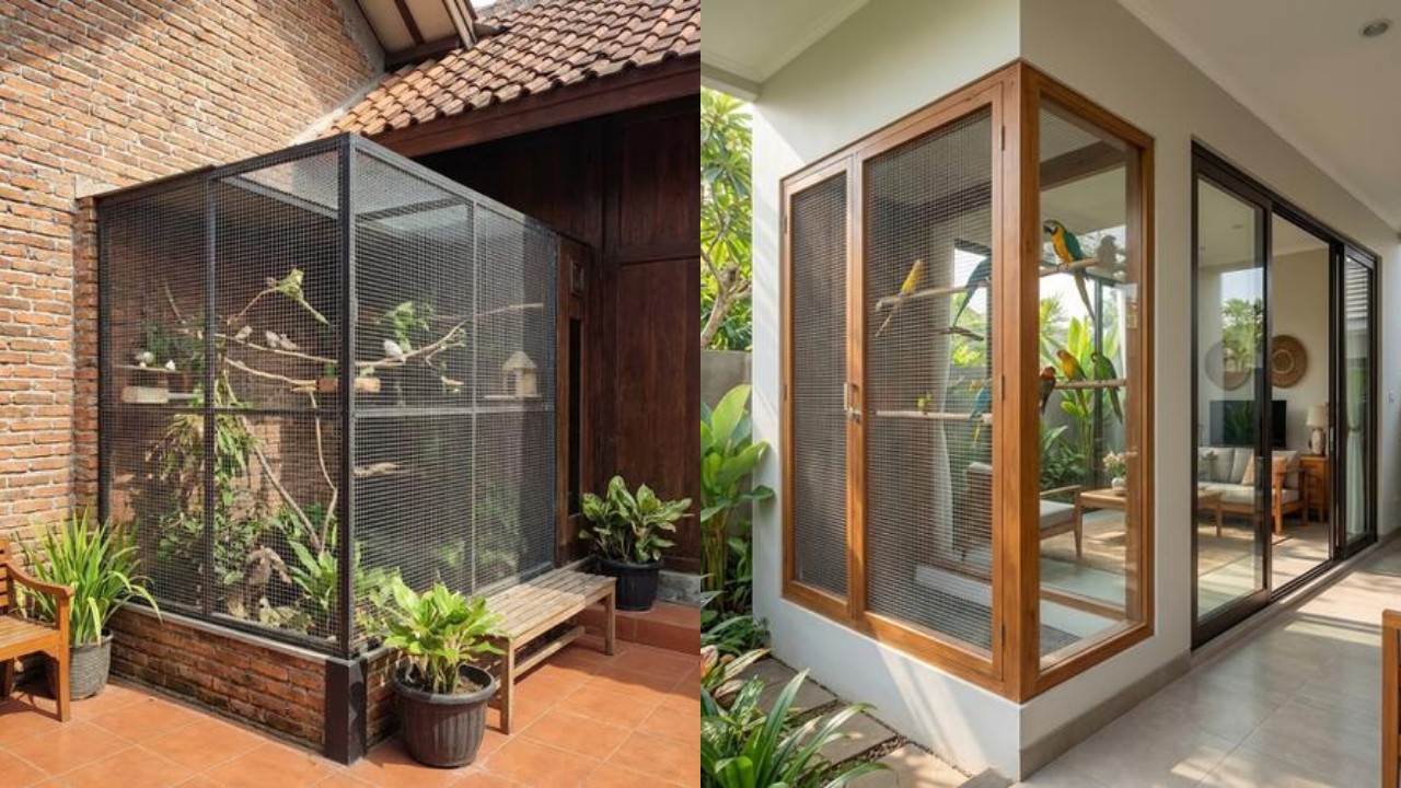 Inspirasi Model Teras dengan Kandang Burung, Sentuhan Modern yang Tetap Natural!