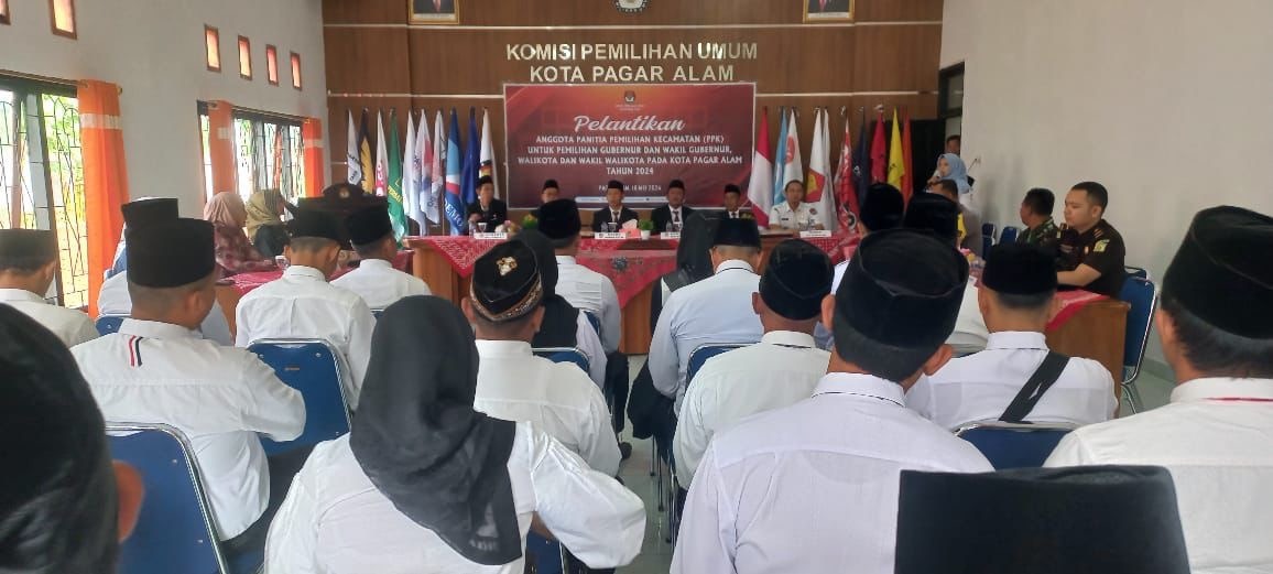 KPU Kota Pagaralam Lantik 25 Anggota PPK, Jaga Integritas dan Profesionalitas Demokrasi