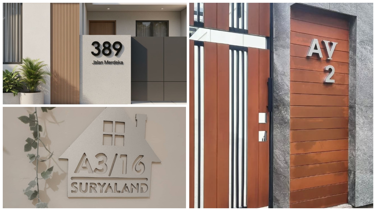 7 Ide Desain Nomor Rumah Unik tapi Tetap Estetik, Bikin Hunian Mudah Dikenali