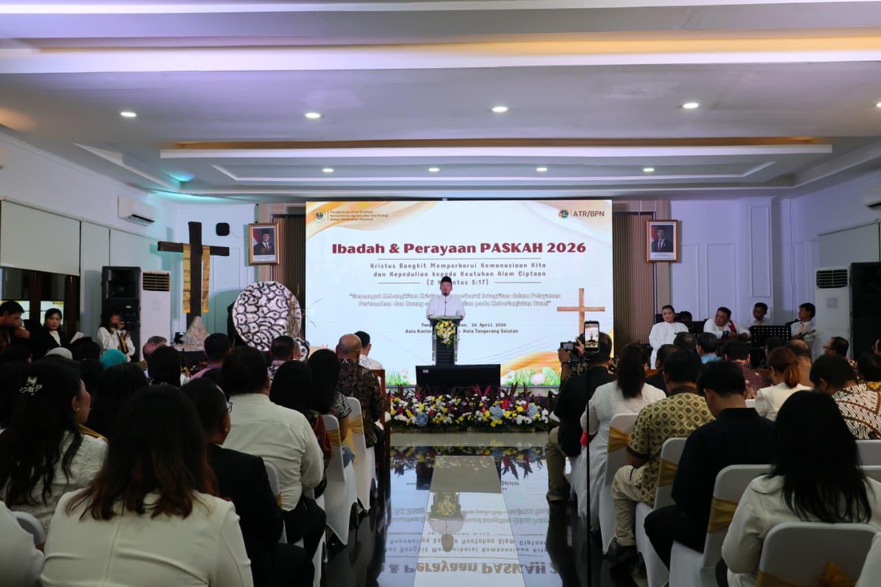Menteri Nusron Ajak Jajaran ATR/BPN Jadikan Paskah sebagai Momentum Kebangkitan Bersama