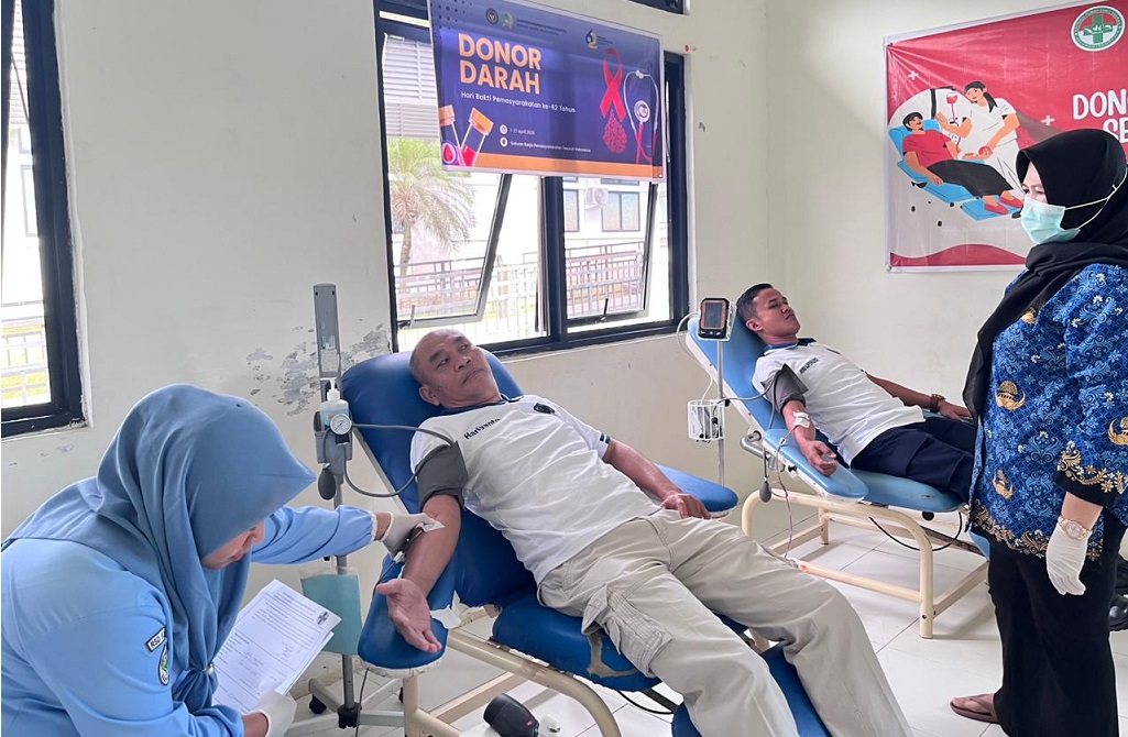 Lapas Pagar Alam Gelar Donor Darah Peringati Hari Bakti Pemasyarakatan ke-62