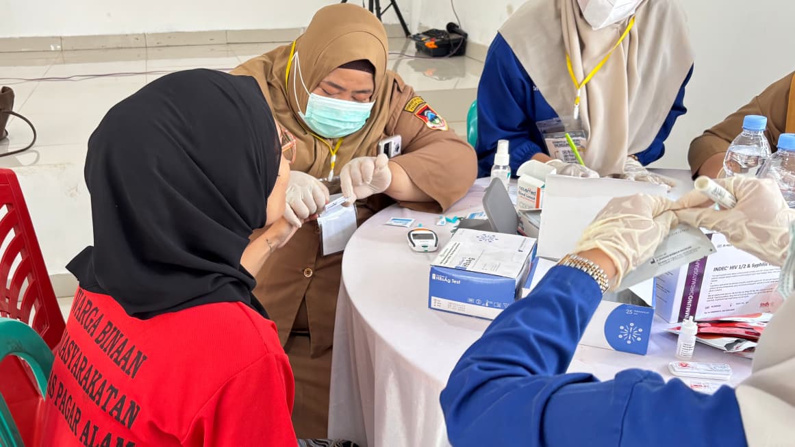 Jaga Kesehatan WBP, Gandeng Dinkes Gelar Pemeriksaan Kesehatan di Lapas Pagar Alam
