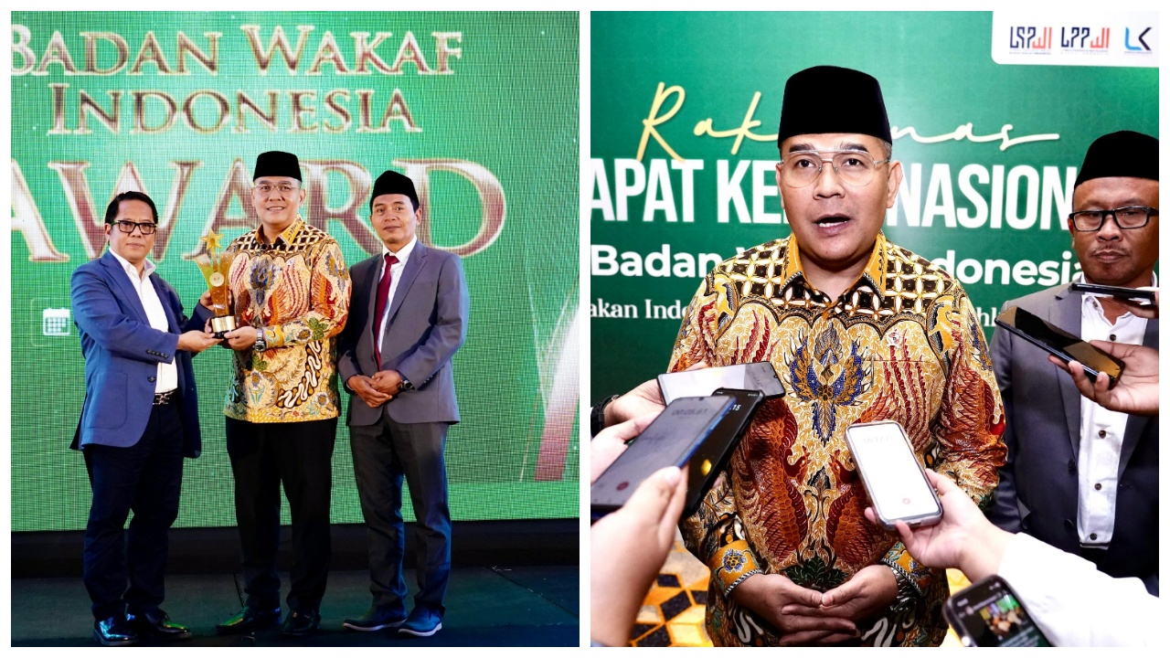 ATR/BPN Raih Penghargaan BWI Awards Atas Dukungan Percepatan Sertifikasi Tanah Wakaf