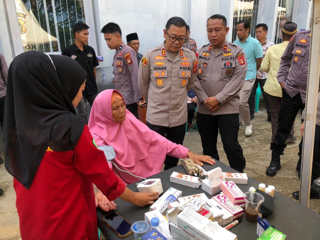 Lansia Antusias Cek Kesehatan Gratis Digelar Dokkes Polres Pagar Alam