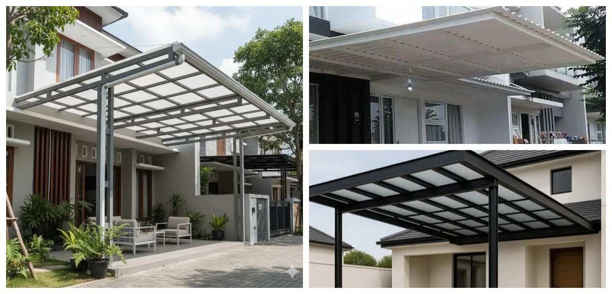 Bukan Sekadar Pelindung, Inilah Varian Model Kanopi Baja Ringan yang Mempercantik Eksterior Rumah!