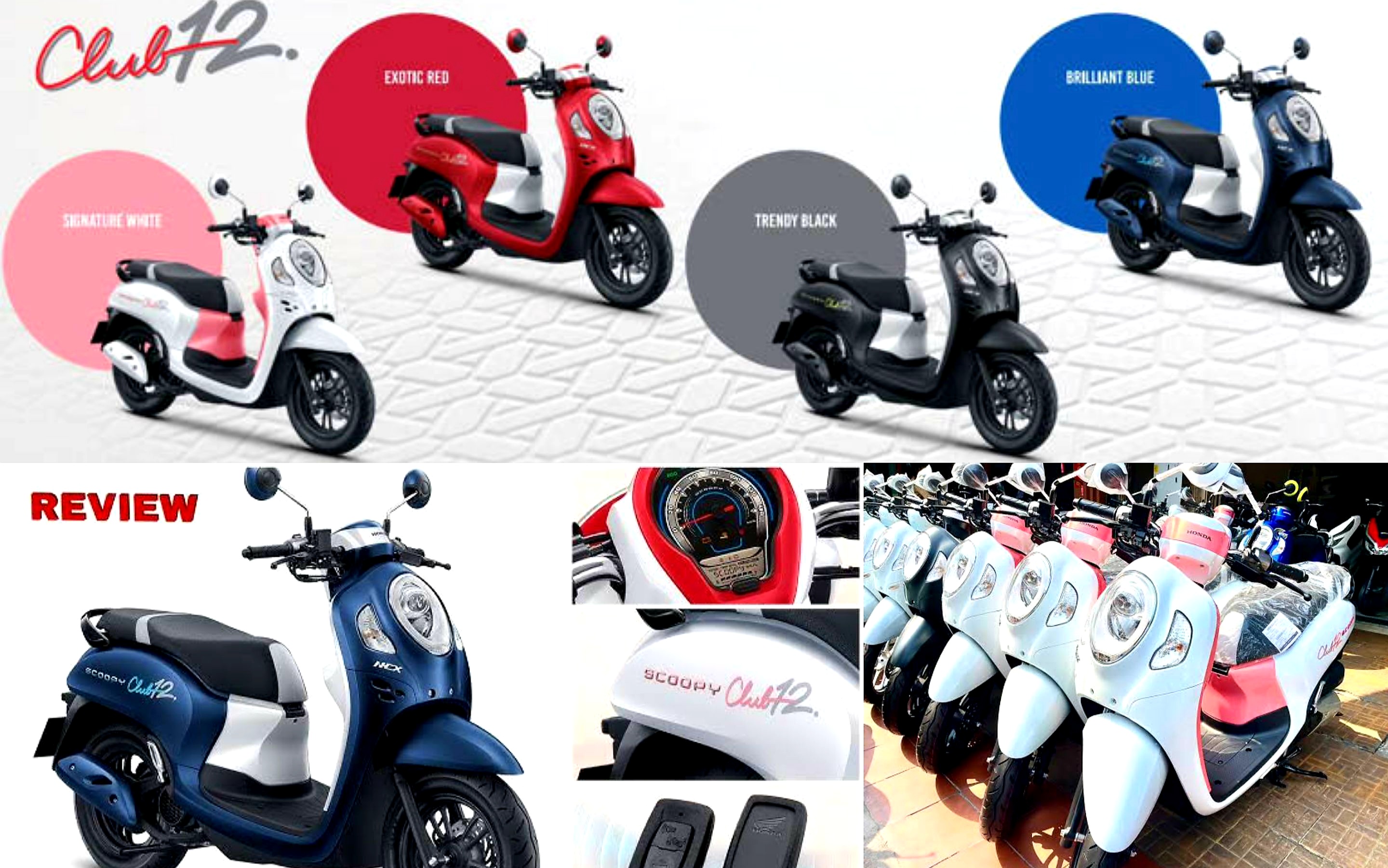 Tampilan Scoopy Club 12 karakter Retro Sporty Pabrikan Honda