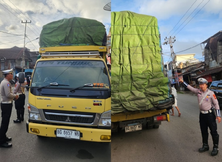 Membahayakan, Truk ODOL Ini Terjaring Operasi Zebra Musi 2025