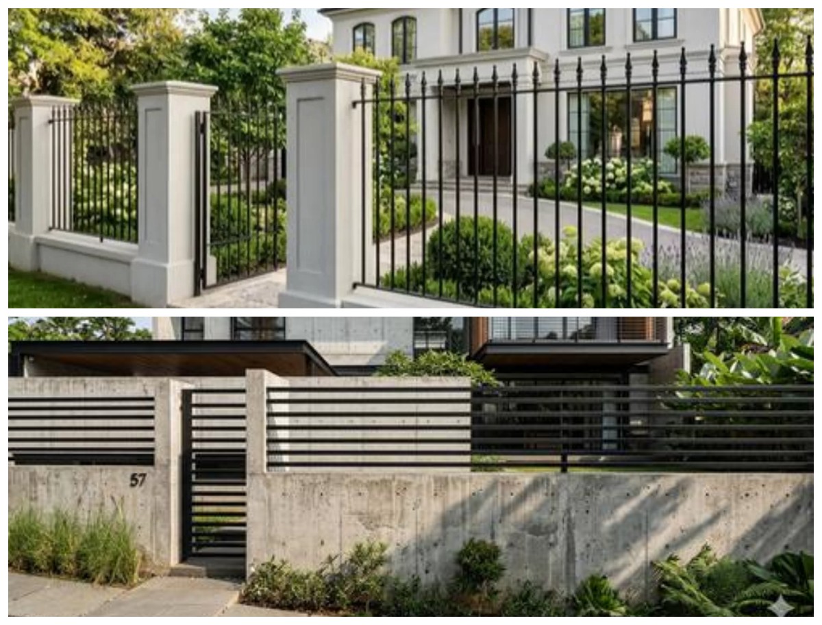 5 Ide Kombinasi Pagar Besi dan Tembok yang Elegan untuk Rumah Mewah & Modern