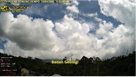 Kawah Dempo Kembali Erupsi, Ketinggian Kolom Abu Capai 3.500 Meter