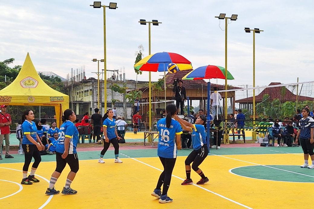 Team Bola Voli Pagar Alam Lakukan Uji Coba Lapangan