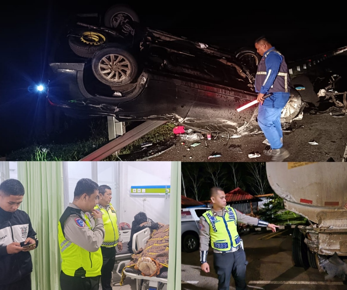 Begini Kronologi Lakalantas Maut Yang Dialami Kalapas Pagar Alam di Tol Prabumulih