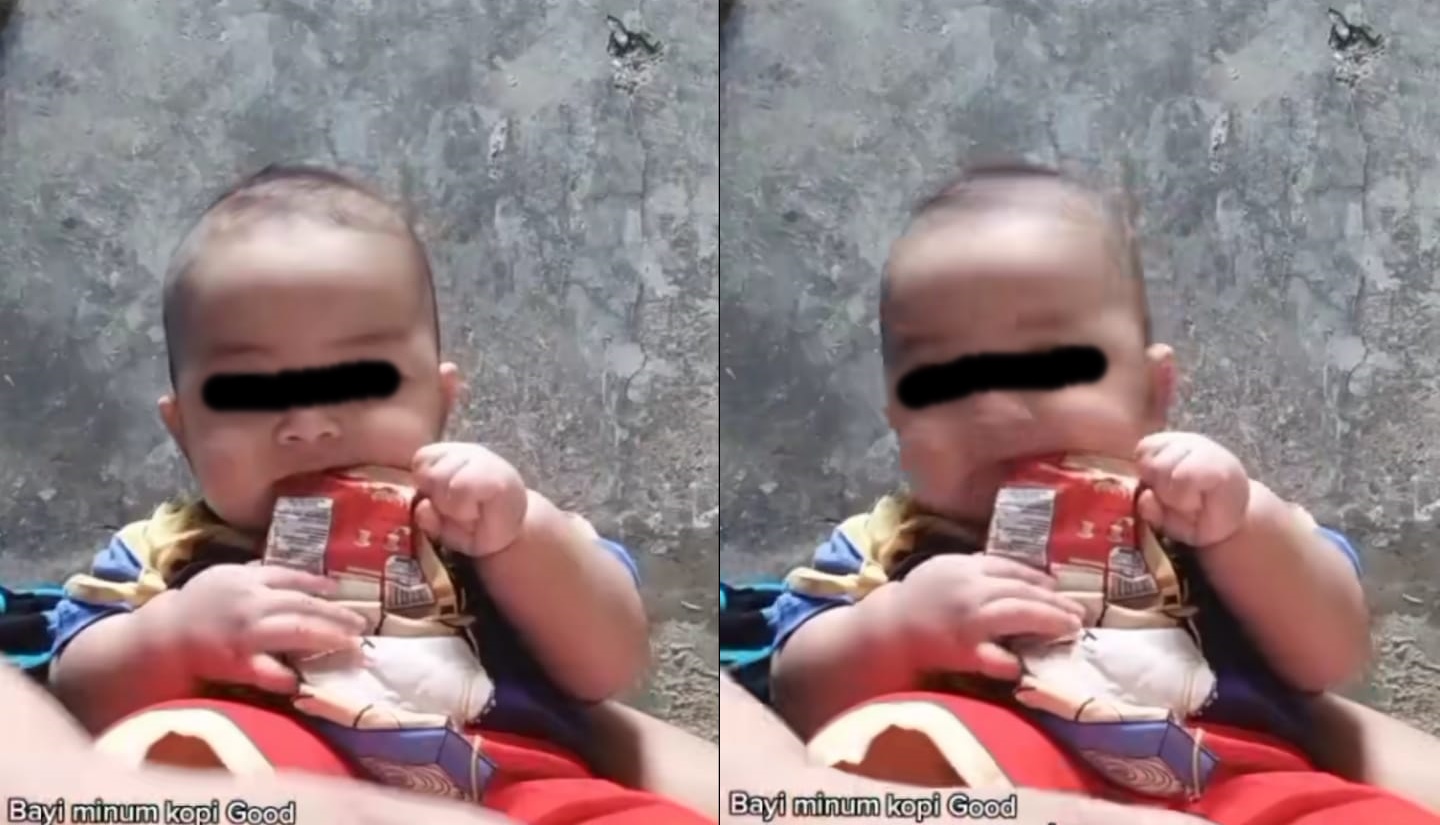  VIRAL! Bayi 7 bulan Disuapi Kopi Sachet oleh Ibunya, Ini Respon Dokter Anak