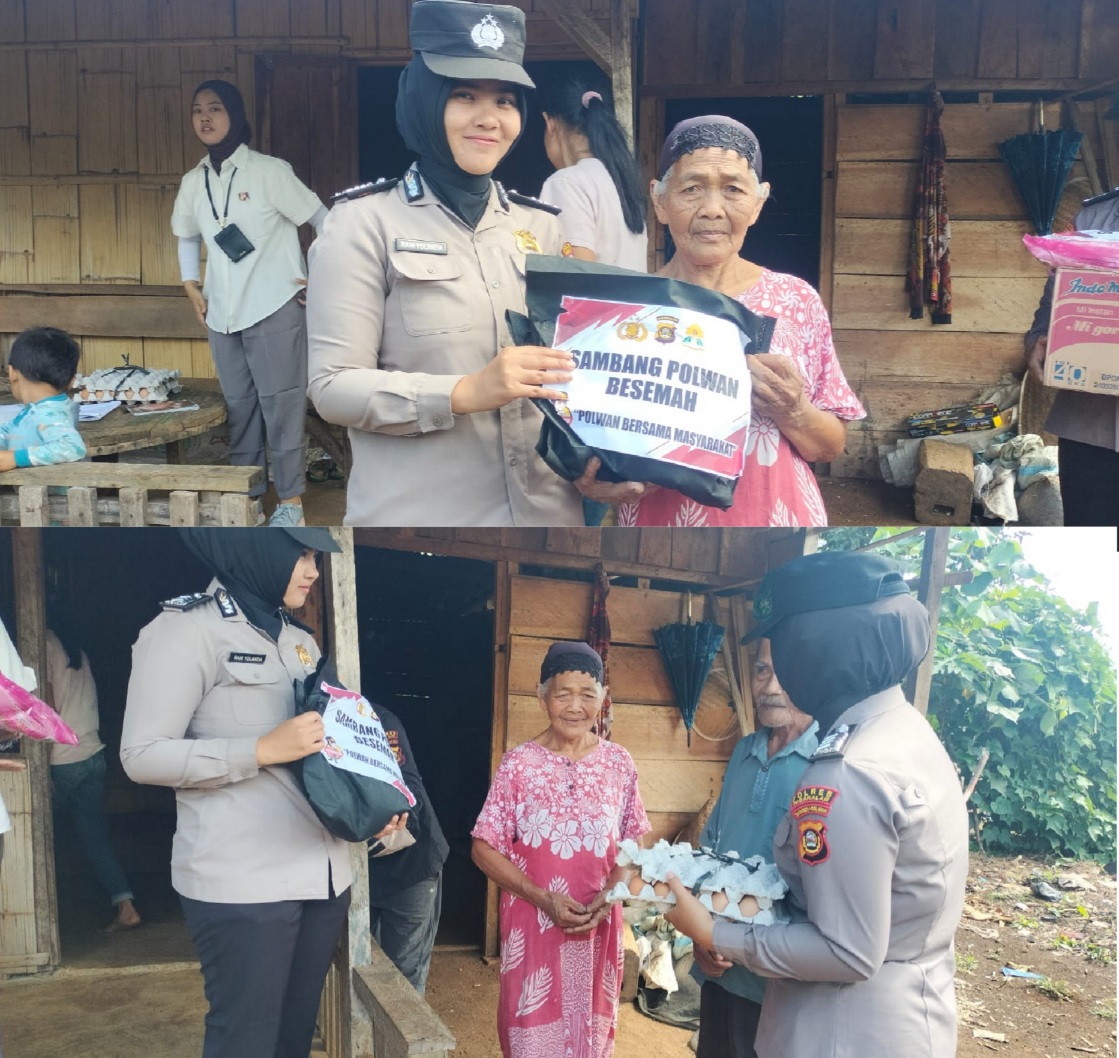 Polwan Berbagi Polres Pagar Alam Salurkan Bansos, Begini Respon Masyarakat 