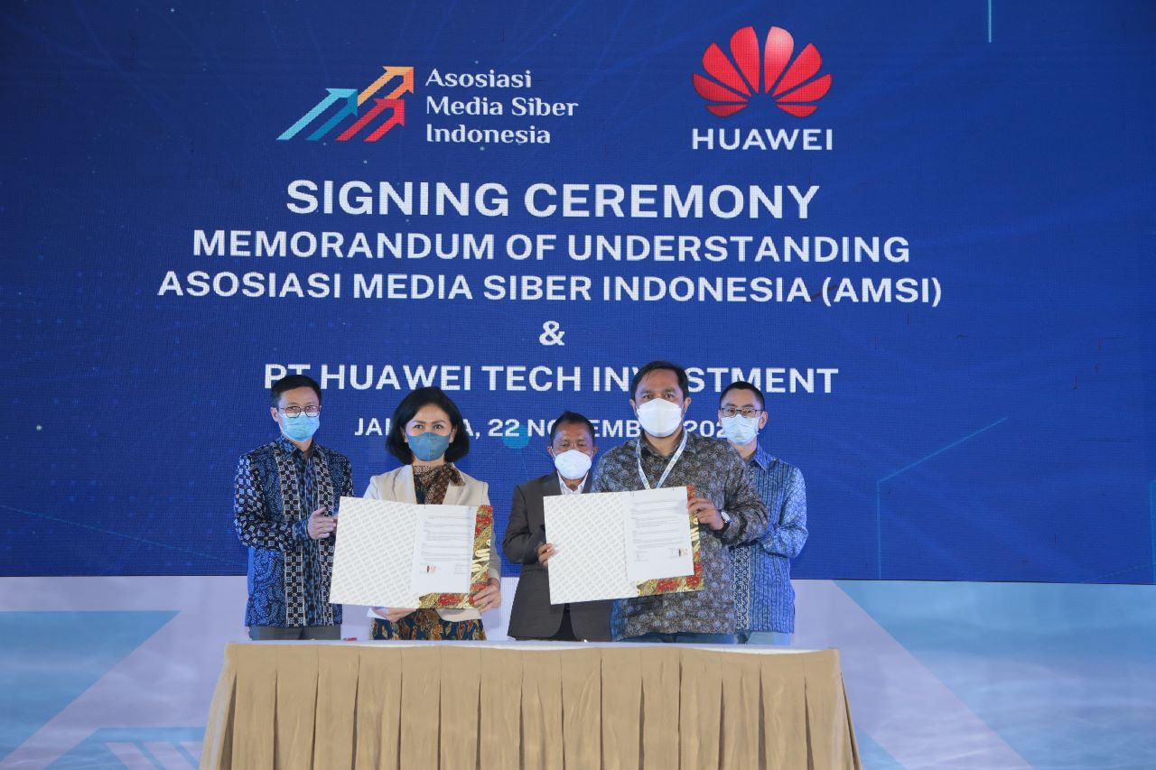 Tandatangani Nota Kesepahaman, Huawei dan AMSI Jalin Kerjasama 