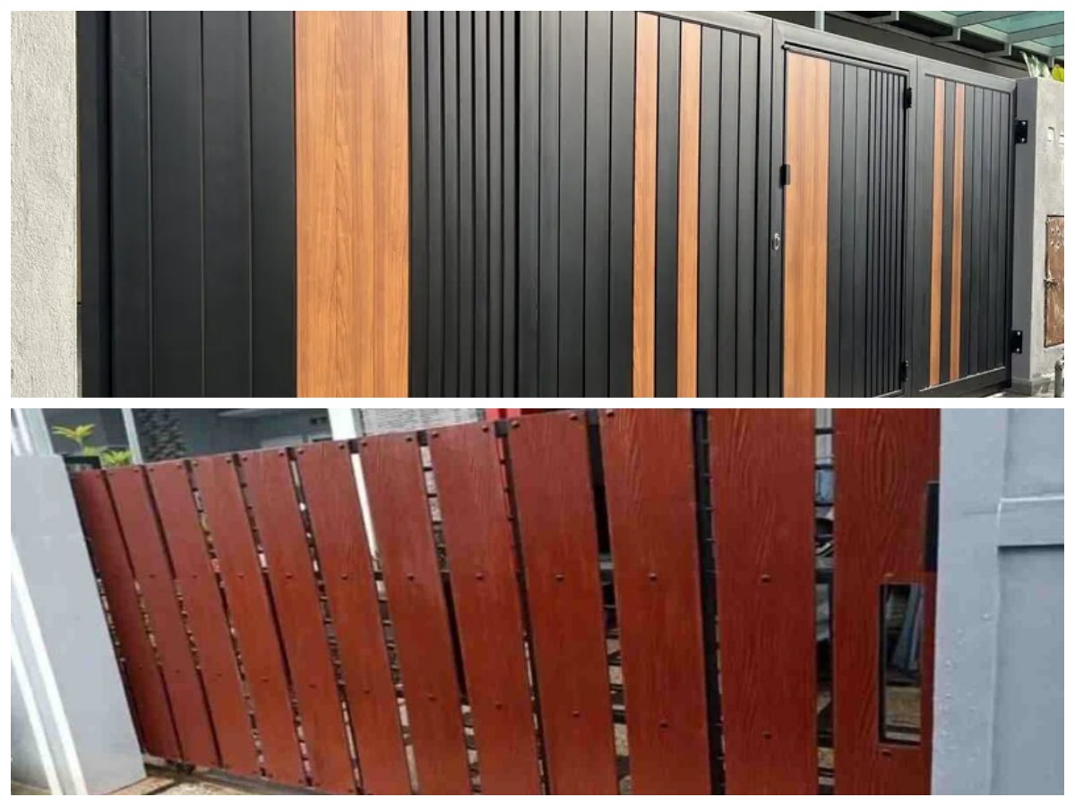 Estetis dan Ekonomis! Inspirasi Pagar Lisplang Baja Ringan Motif Kayu untuk Rumah Modern