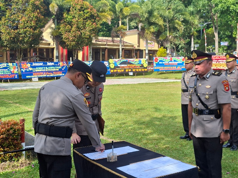 Kapolres Pagar Alam Pimpin Apel Sertijab PJU, Berikut Nama Pejabat Barunya