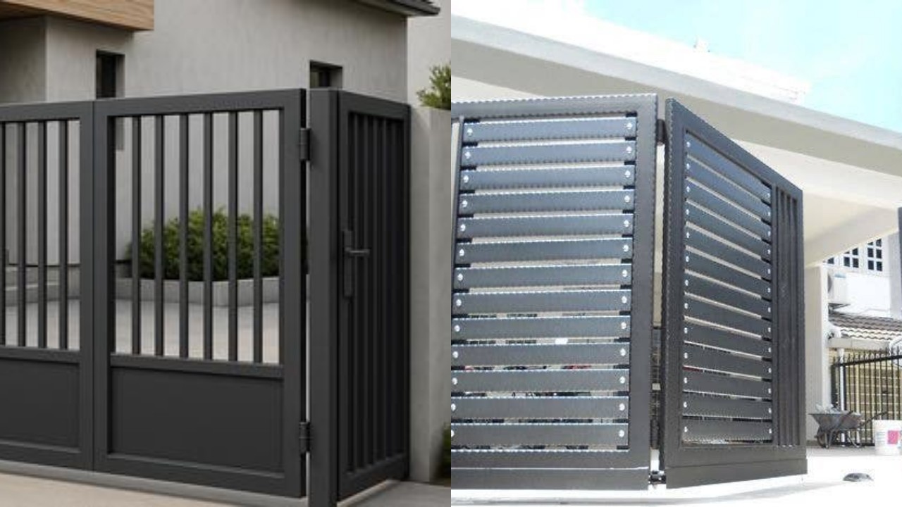 Desain Pintu Pagar Dorong Lipat Modern 2026, Kuat dan Tampil Mewah!